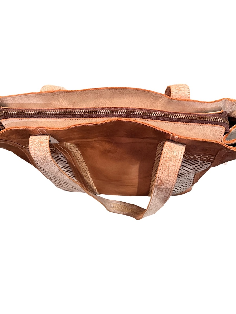 Bed|Stü Amelie Tote Bag Purse Nectar Lux Tan Rustic Handmade Purse - Picture 12 of 16